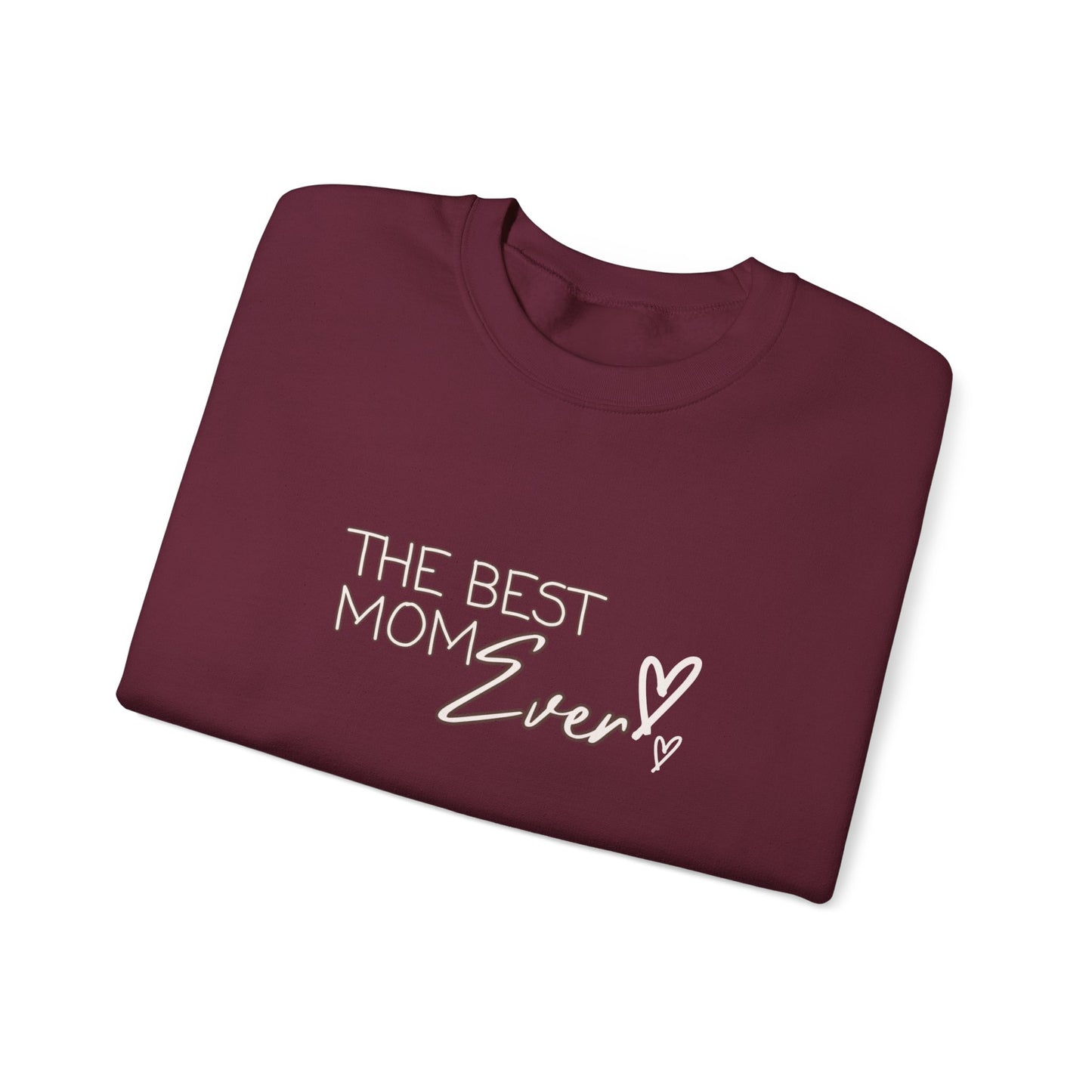 Best Mom Ever Hearts Heavy Blend™ Crewneck Sweatshirt