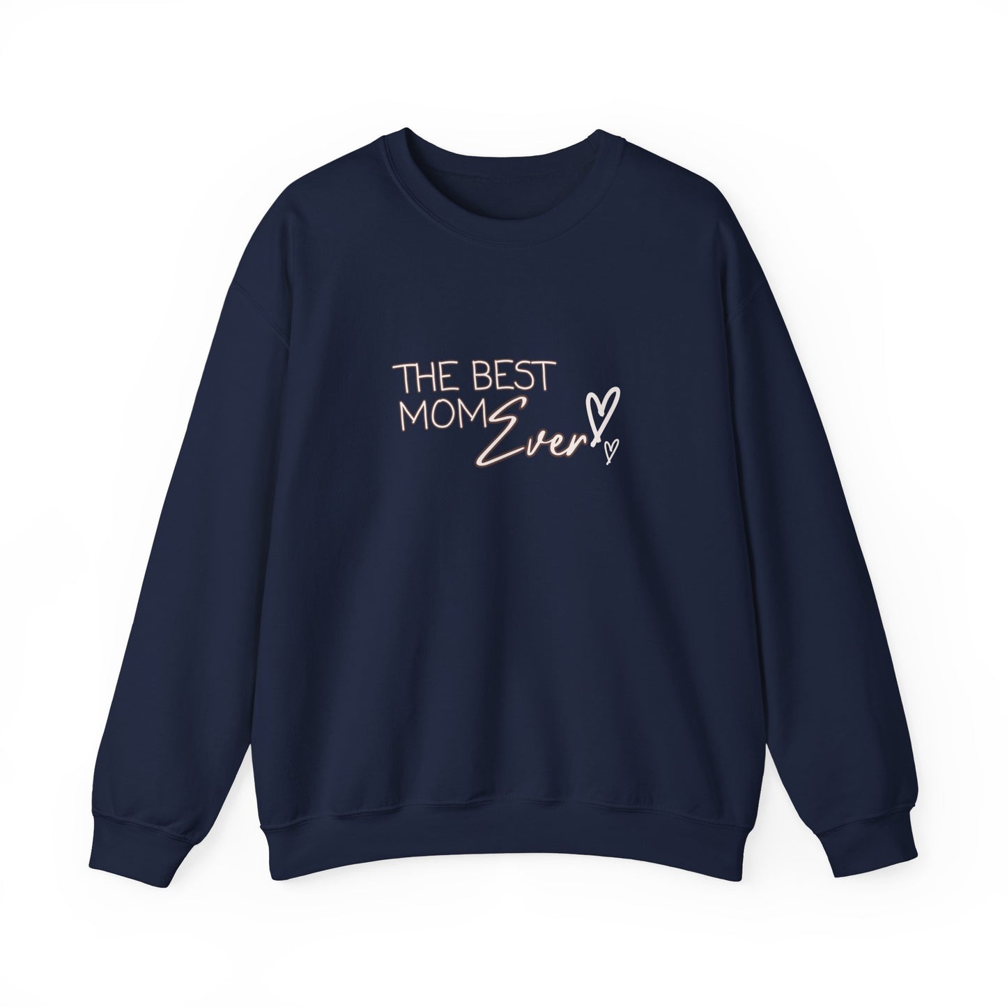 Best Mom Ever Hearts Heavy Blend™ Crewneck Sweatshirt