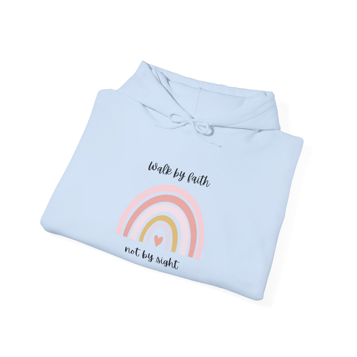 Walk By Faith Rainbow Hooded Sweatshirt