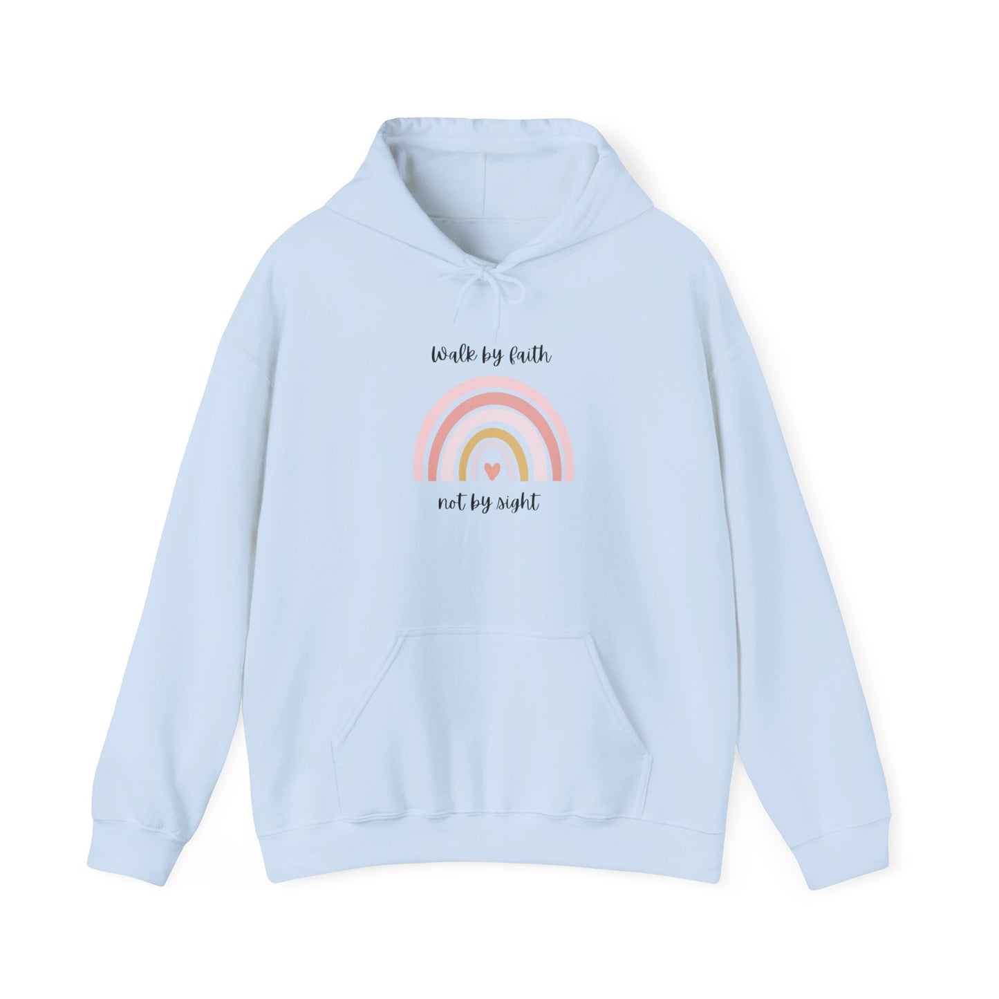 Walk By Faith Rainbow Hooded Sweatshirt