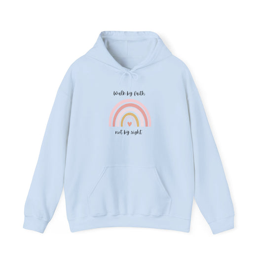 Walk By Faith Rainbow Hooded Sweatshirt