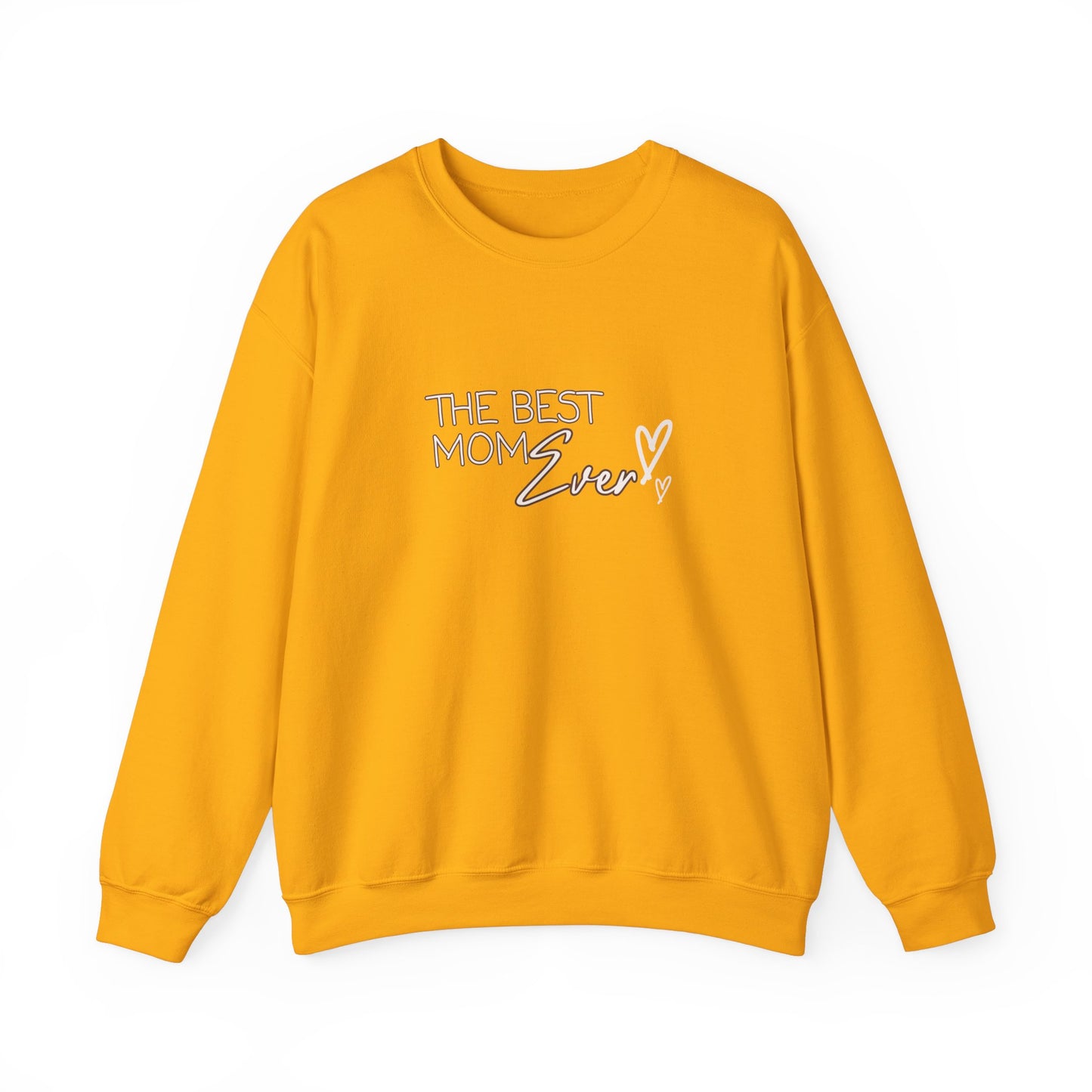 Best Mom Ever Hearts Heavy Blend™ Crewneck Sweatshirt