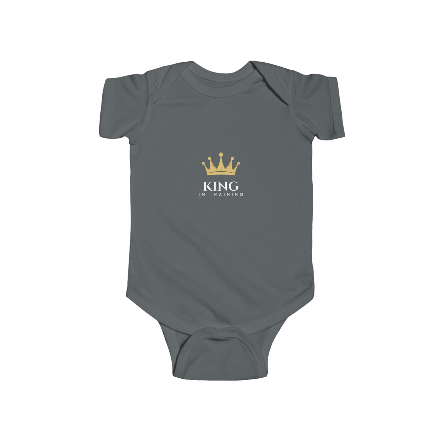 King in Training White Font Infant Fine Jersey Bodysuit