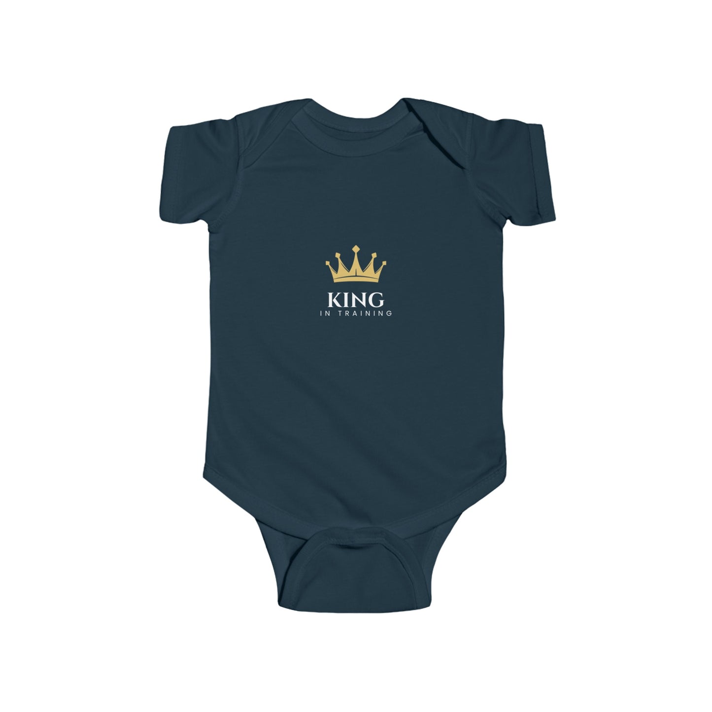 King in Training White Font Infant Fine Jersey Bodysuit