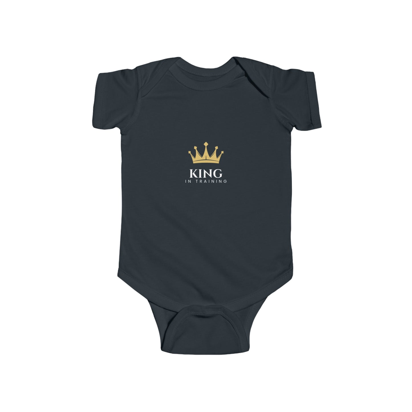 King in Training White Font Infant Fine Jersey Bodysuit