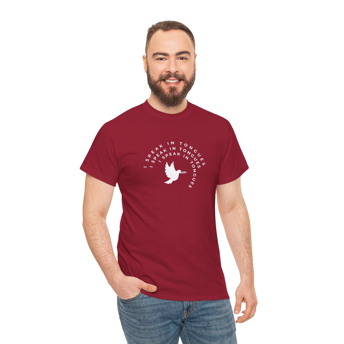 Speak In Tongues White Dove Unisex Cotton T-Shirt