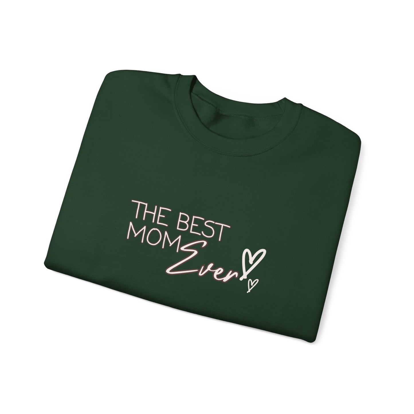 Best Mom Ever Hearts Heavy Blend™ Crewneck Sweatshirt