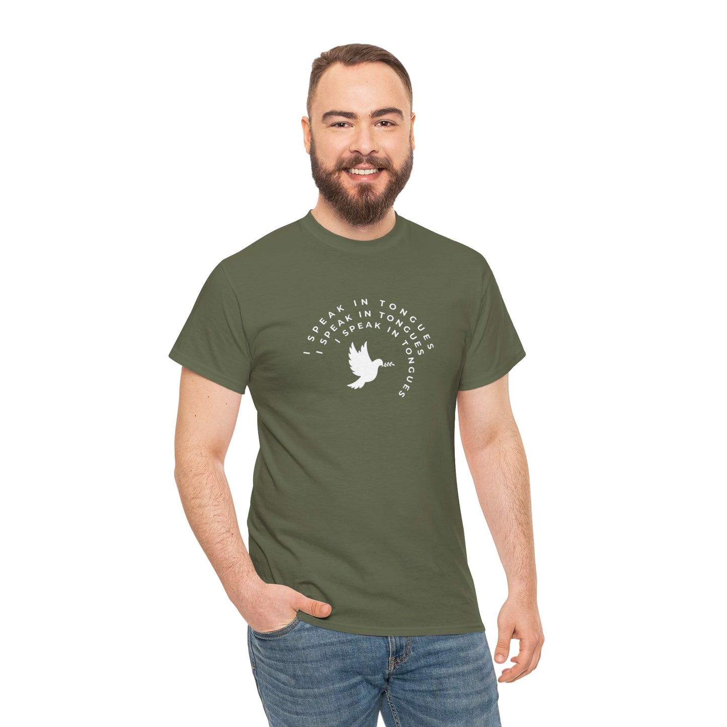 Speak In Tongues White Dove Unisex Cotton T-Shirt