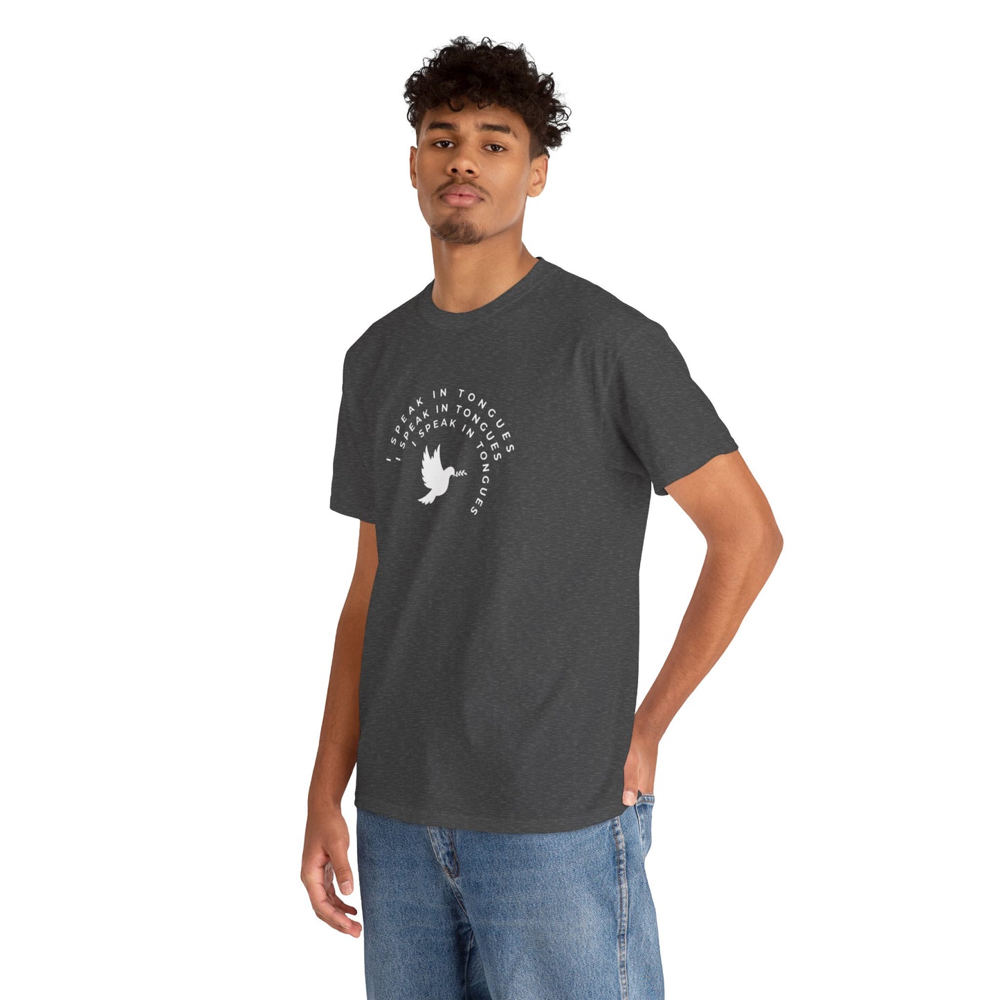 Speak In Tongues White Dove Unisex Cotton T-Shirt
