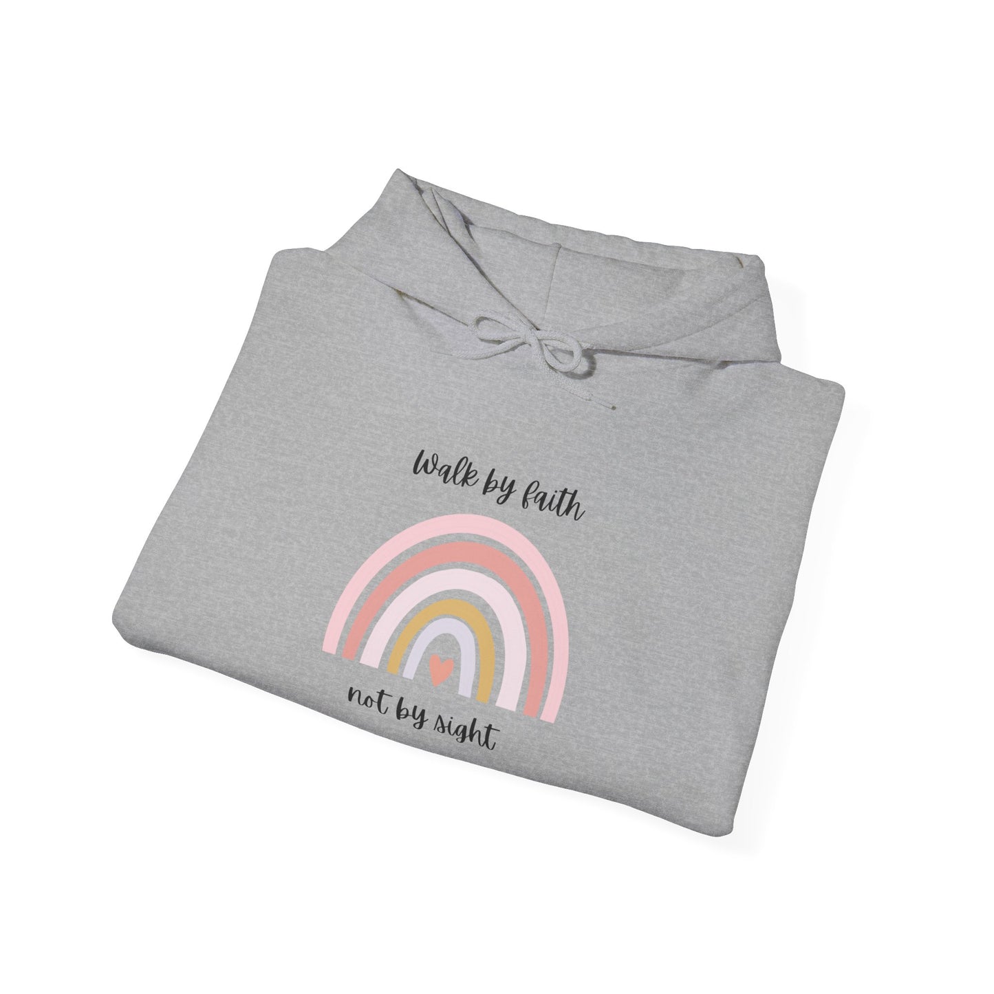 Walk By Faith Rainbow Hooded Sweatshirt