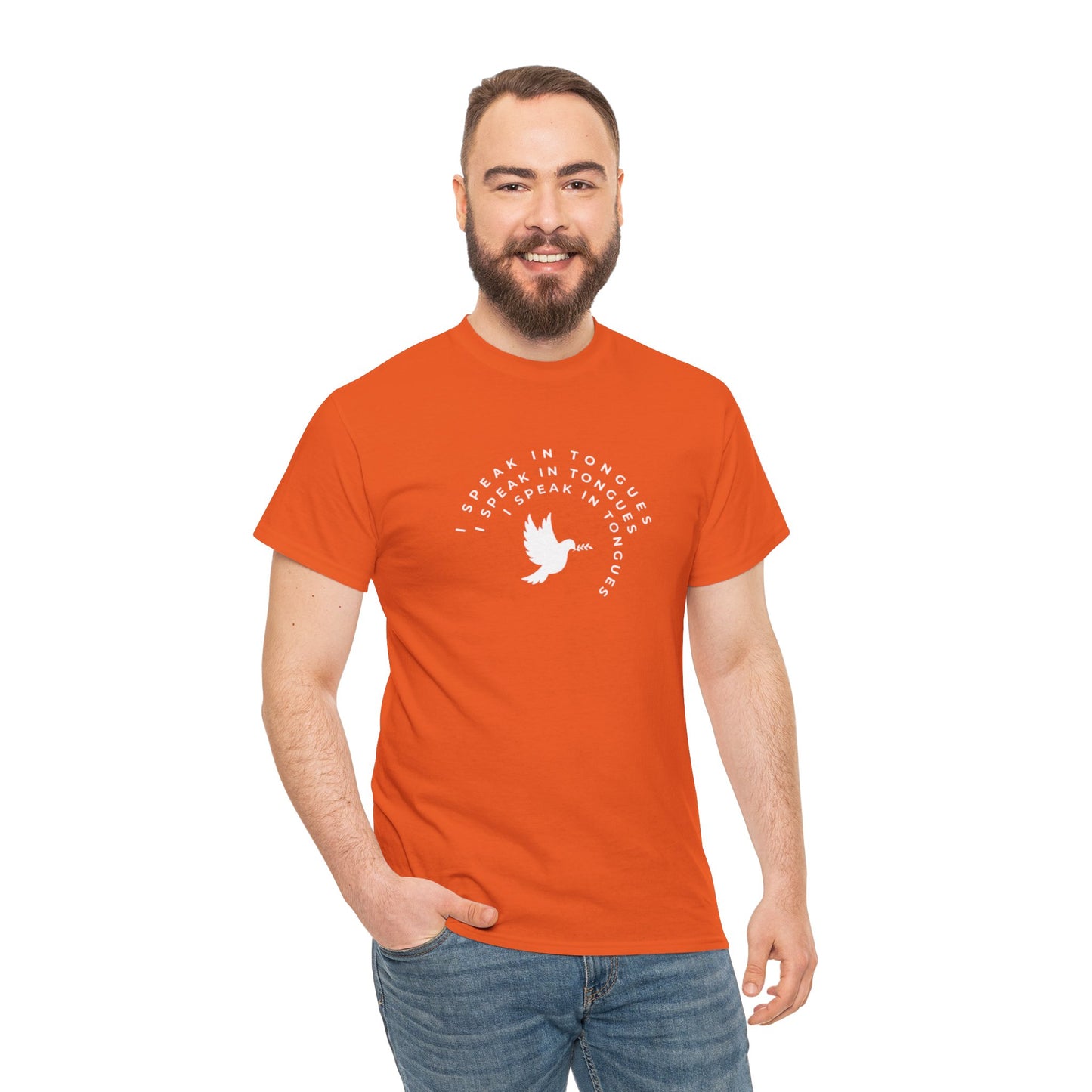 Speak In Tongues White Dove Unisex Cotton T-Shirt