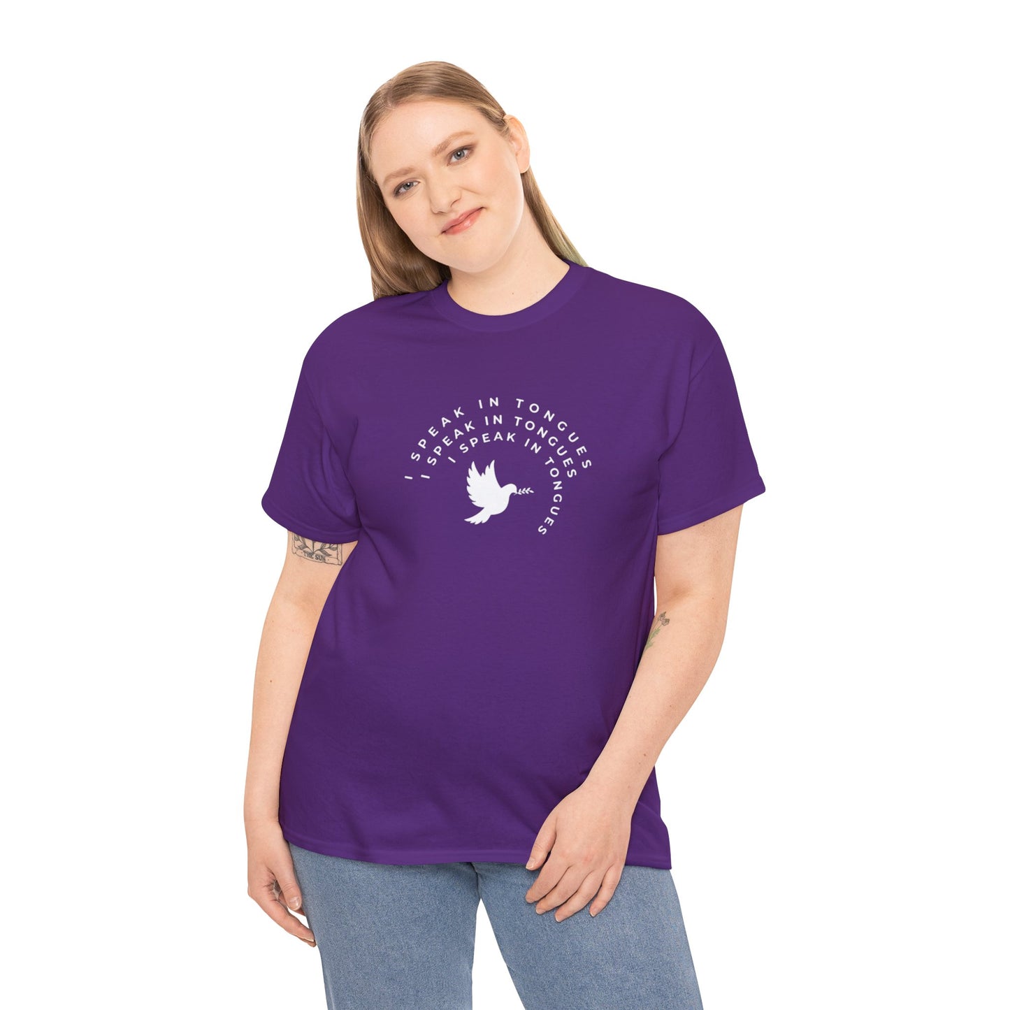Speak In Tongues White Dove Unisex Cotton T-Shirt