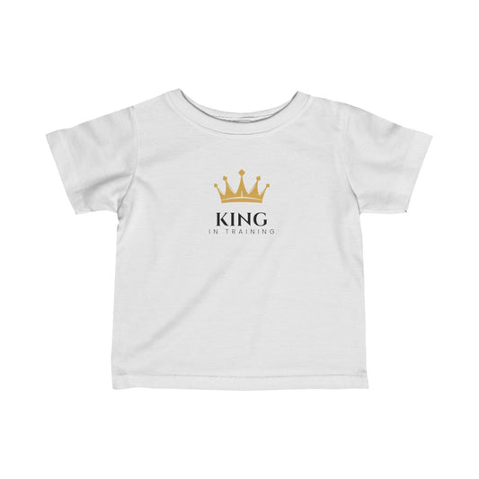 King in Training Black Font Infant Fine Jersey T-Shirt