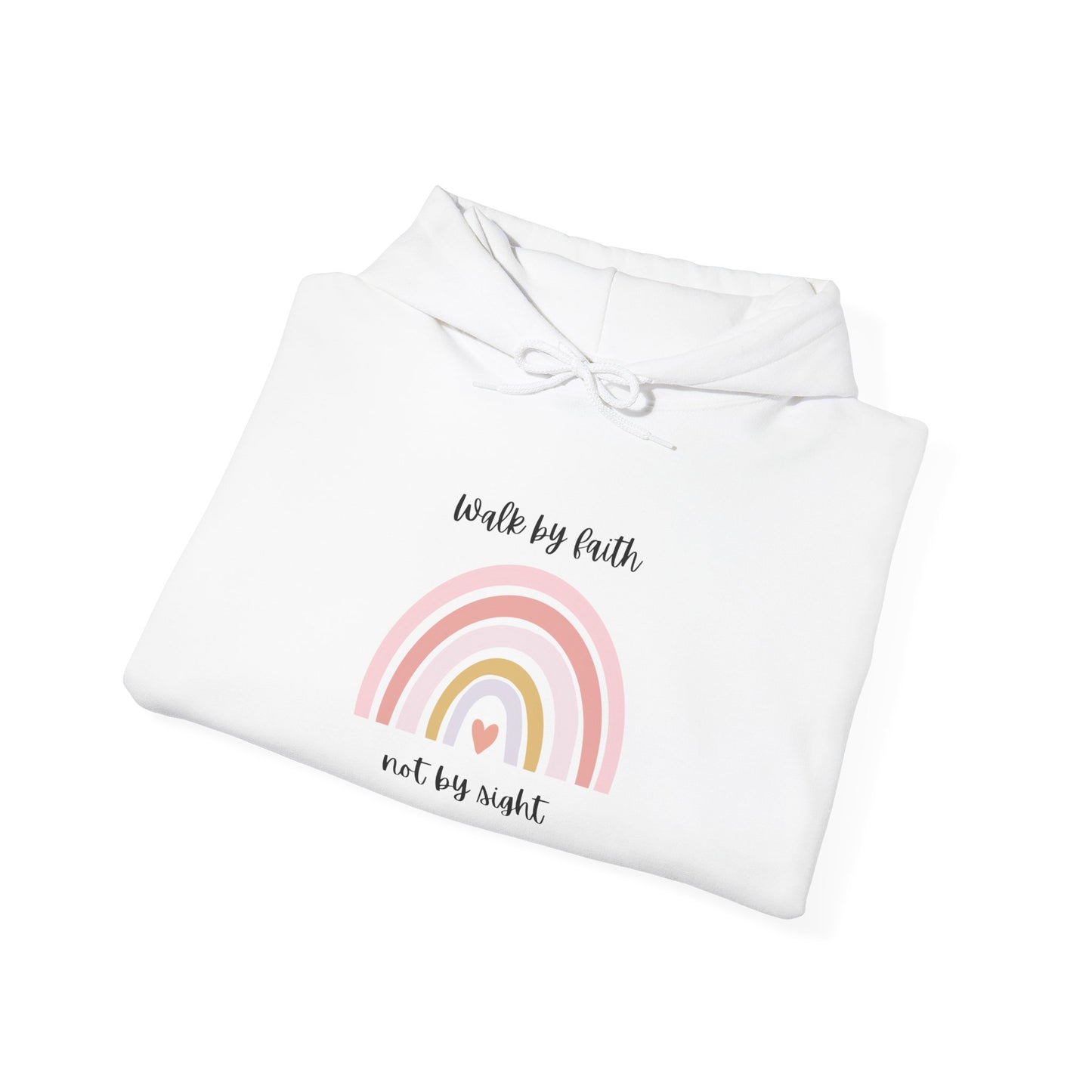 Walk By Faith Rainbow Hooded Sweatshirt