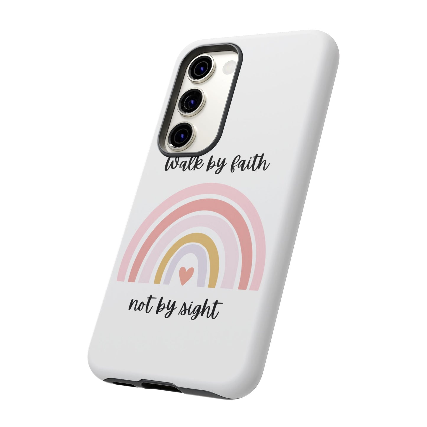 Walk By Faith Rainbow Phone Case