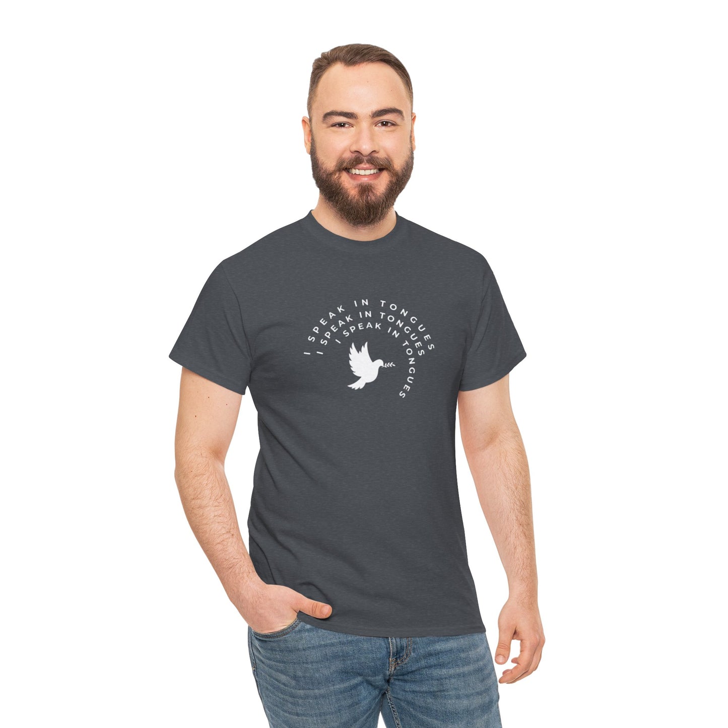 Speak In Tongues White Dove Unisex Cotton T-Shirt