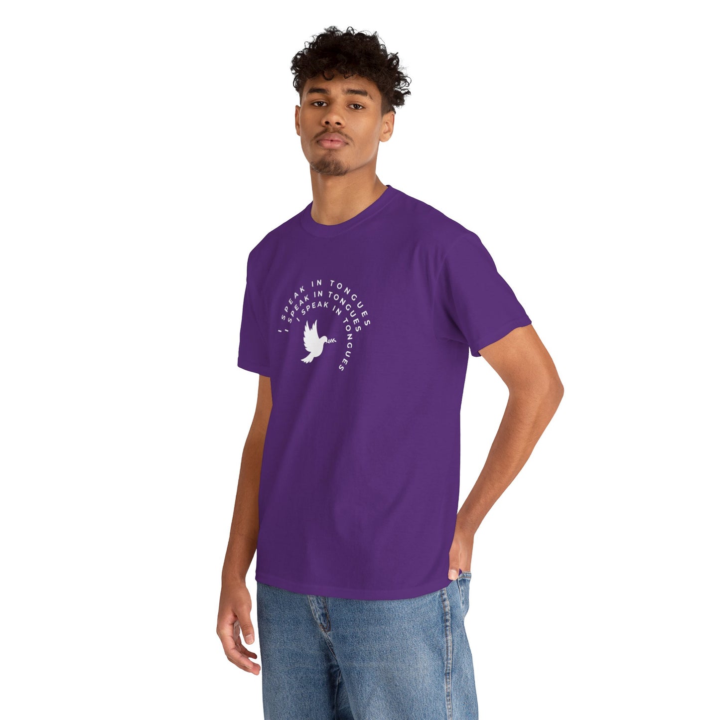 Speak In Tongues White Dove Unisex Cotton T-Shirt
