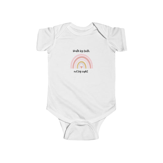 Walk By Faith Rainbow Infant Fine Jersey Bodysuit