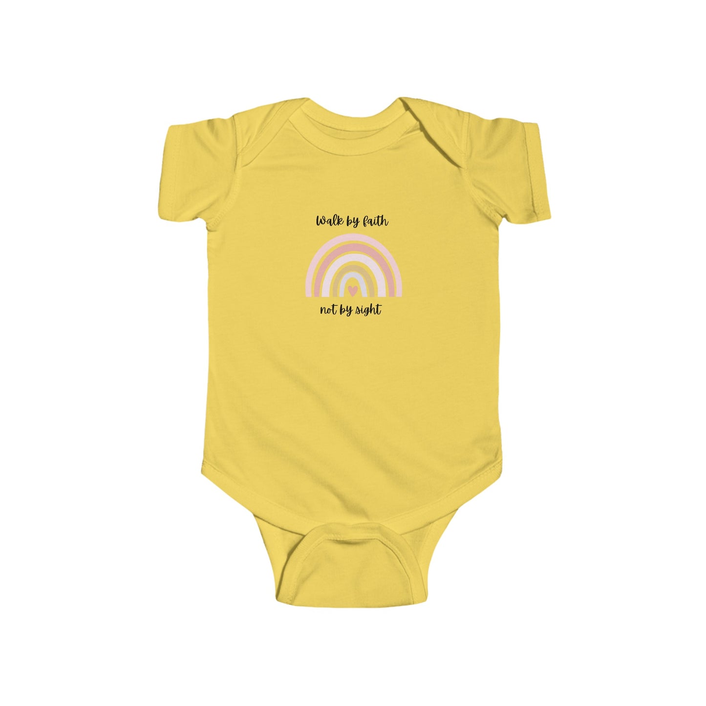 Walk By Faith Rainbow Infant Fine Jersey Bodysuit