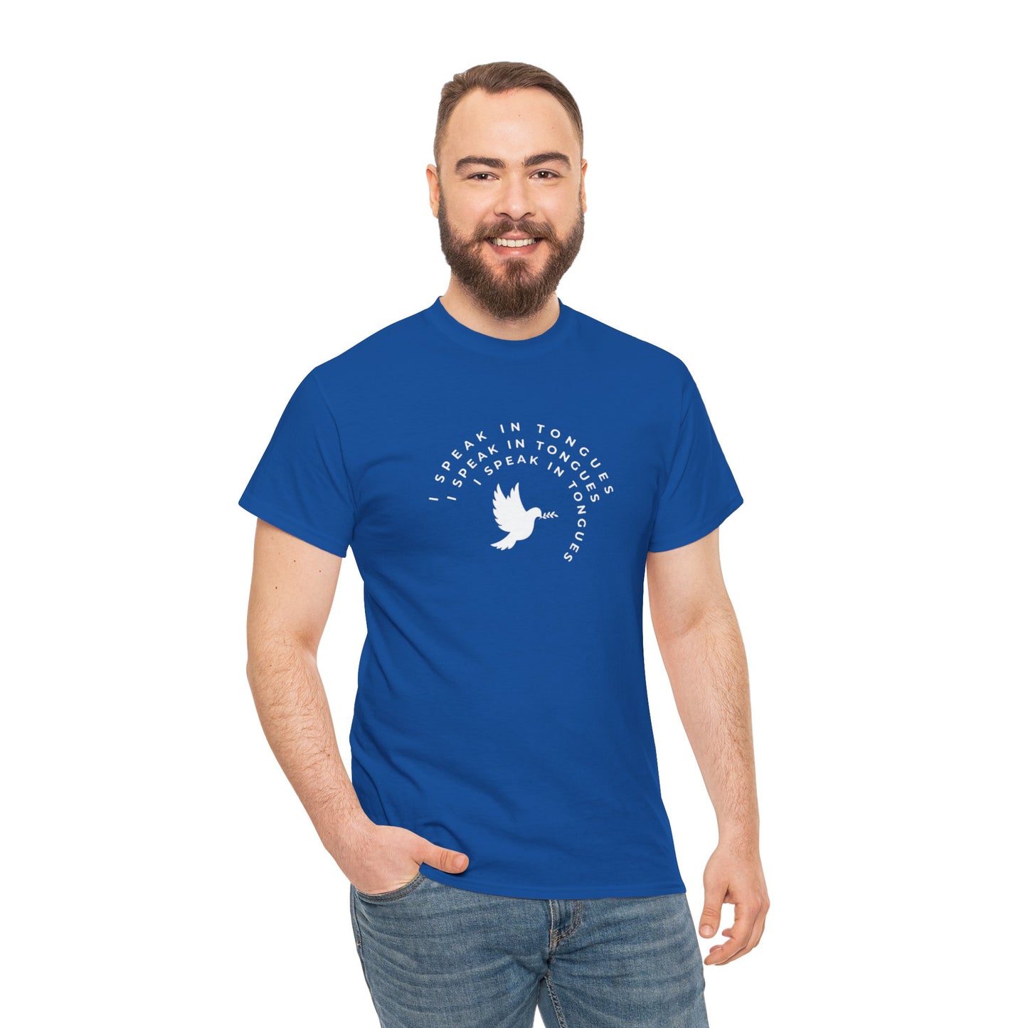 Speak In Tongues White Dove Unisex Cotton T-Shirt