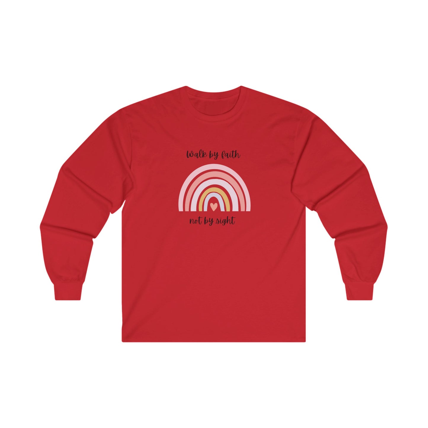 Walk By Faith Rainbow Unisex Ultra Cotton Long Sleeve T-Shirt